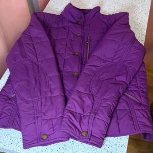 Ralph Lauren purple quilted jacket medium fitted stitching